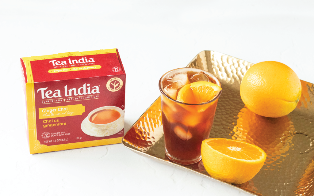 orange iced tea, indian chai