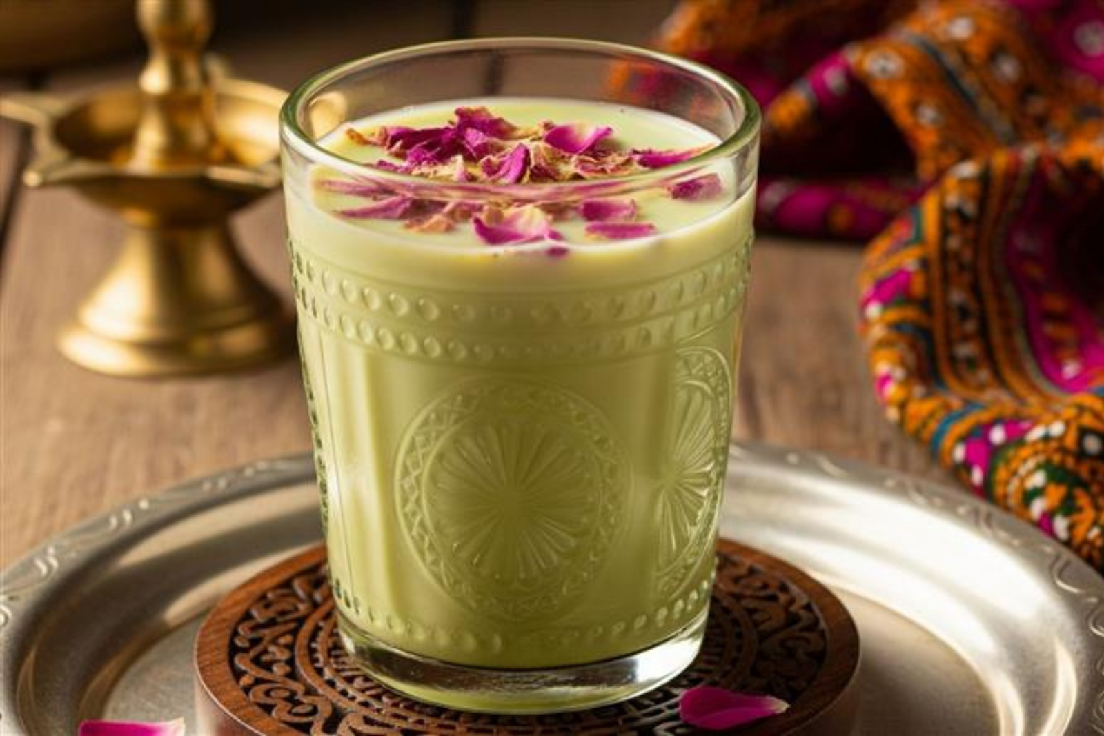 A Cozy Morning Recipe with Cardamom Rose Green Tea Latte