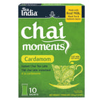 Box of Tea India Chai Moments Cardamom instant chai tea latte on a white background