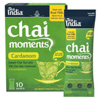 Tea India Chai Moments Cardamom instant chai tea latte packaging on a white background