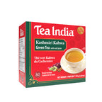 Box of Tea India Kashmiri Kahwa Green Tea on a white background