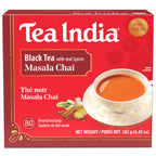 Box of Tea India Black Tea with real spices Masala Chai on a white background