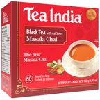 Box of Tea India Black Tea with real spices Masala Chai on a white background