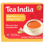 Box of Tea India Black Tea with real Ginger Chai on a white background