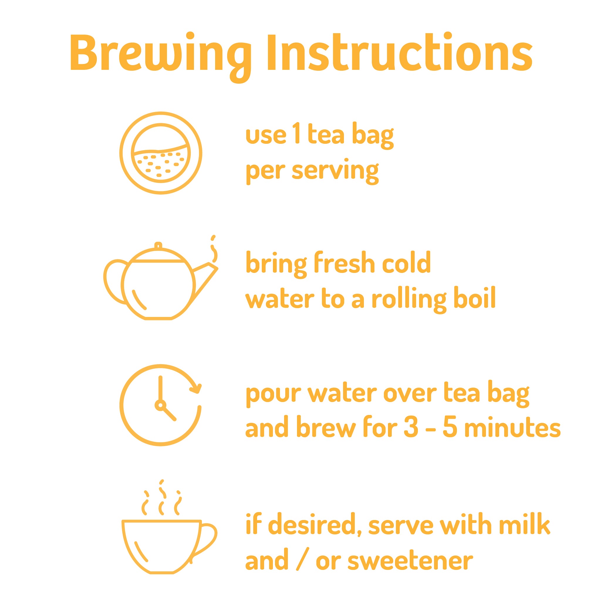 Instructions for making a traditional cup of ginger chai with icons and text.