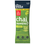 Tea India Chai Moments Unsweetened Cardamom instant chai tea latte individual serving sachet on a white background